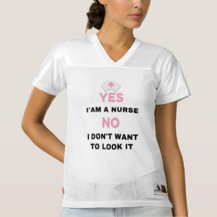 Funny Naughty Nurse Gift Hilarious nursing  Women's Football Jersey