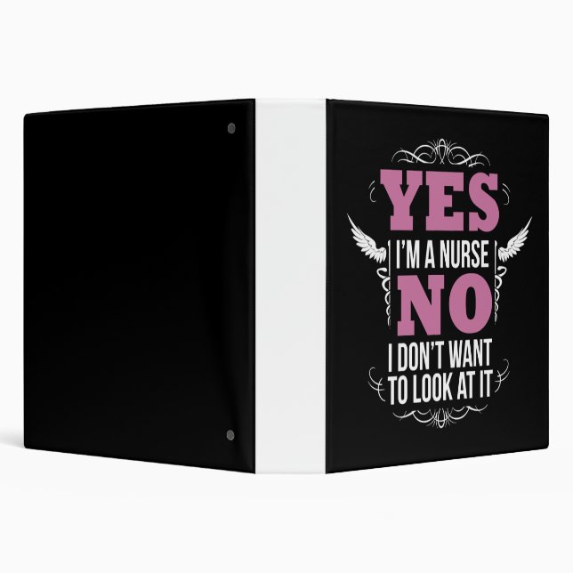 Funny Naughty Nurse Hilarious nursing with a sassy 3 Ring Binder (Background)