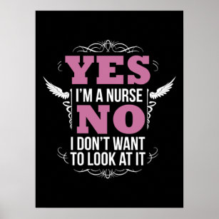Funny Naughty Nurse Hilarious nursing with a sassy Poster