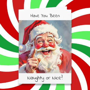 Funny Naughty or Nice Christmas Holiday Card