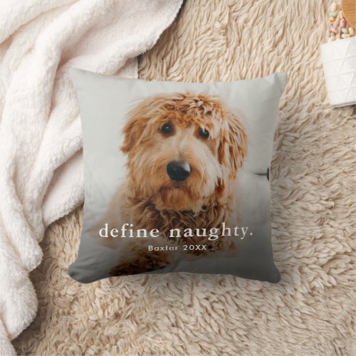 Funny Naughty Pet 2 Photo Throw Pillow