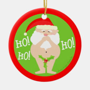 Funny Naughty Santa Christmas Ornament