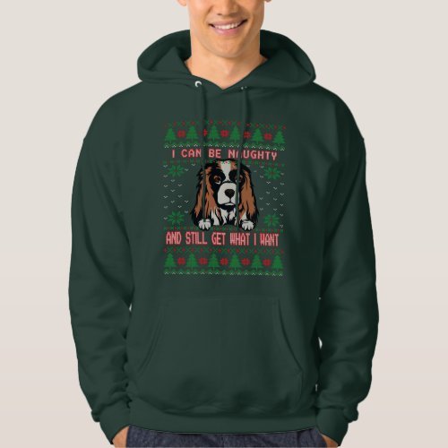 Funny Naughty Spaniel Ugly Christmas Sweater 