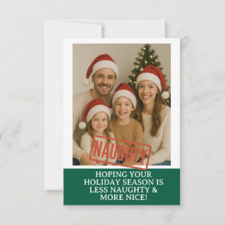 Funny Naughty Stamp Family Christmas Thank You Car