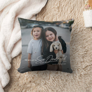 Funny Naughty The Nice List Photo Christmas Throw Pillow