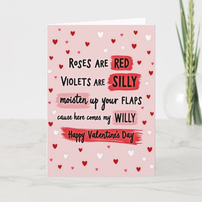 Funny Naughty Valentines Card (Front)
