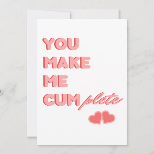Funny Naughty Valentines day card