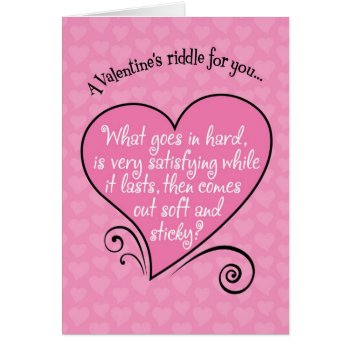 Funny Naughty Valentine's Riddle by CimZahDesigns at Zazzle