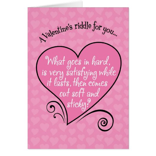 Funny Naughty Valentine's Riddle Cards (Front)