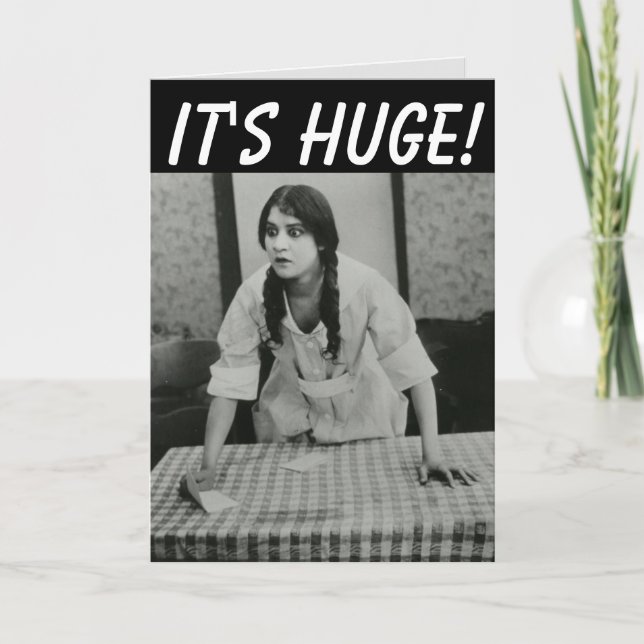 FUNNY NAUGHTY WOMAN BIRTHDAY HUGE CARD (Front)