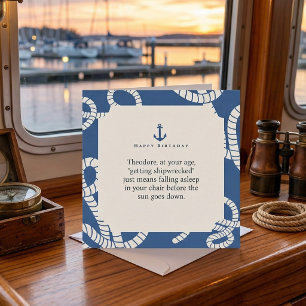 Funny Nautical "Shipwrecked" Birthday Card