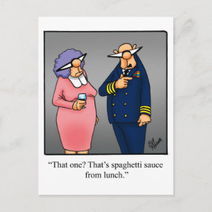 Funny Navy Military Cartoon Gift! Postcard