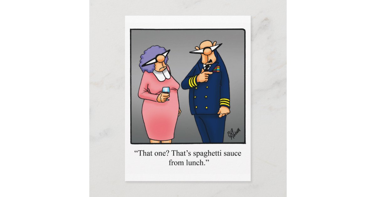 Funny Navy Military Cartoon Gift! Postcard Zazzle