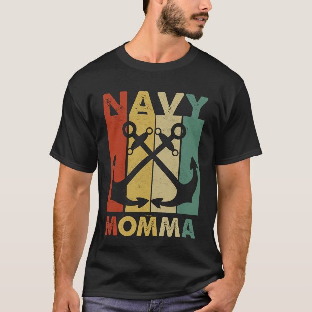 Funny Navy Momma 80s Vintage Military Marine Mom T Shirt Zazzle