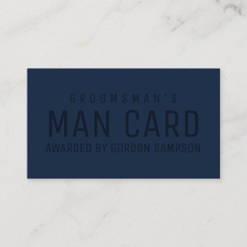 Funny Navy Wedding Groomsman Proposal Man Card