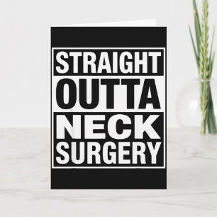 Funny Neck Surgery Art For Men Women Injury Neck S Card