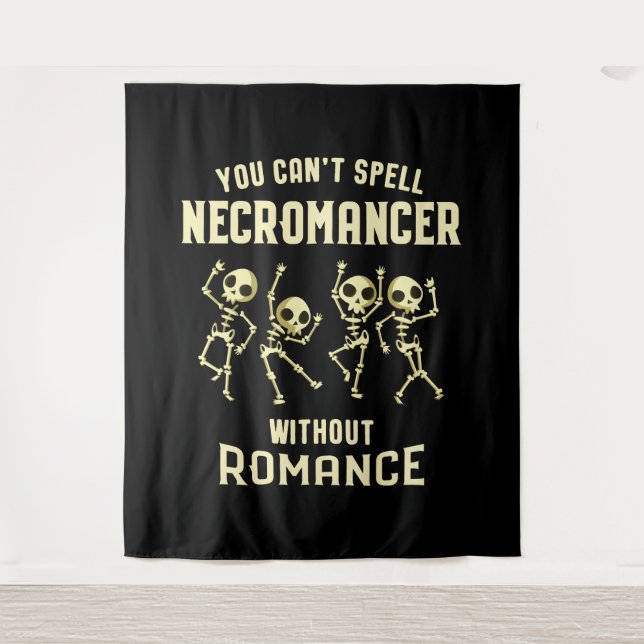 Funny Necromancer Dancing Skeletons  Tapestry (Front)