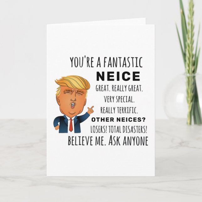 Funny Neice Birthday Best Gift Card (Front)