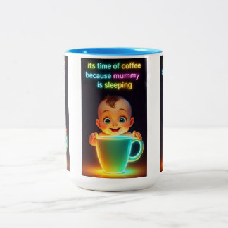 Funny Neon Art Coffee Mug 15 oz