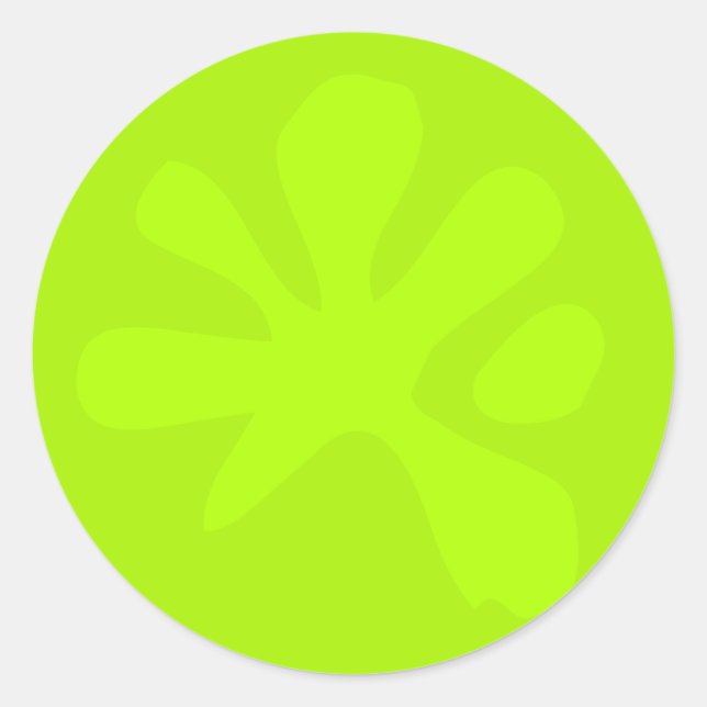 Funny neon green slime graphic modern fun kids classic round sticker (Front)