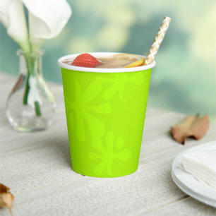 Funny neon green slime kids party paper cups