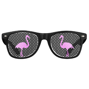 Funny neon pink flamingo bird party shades