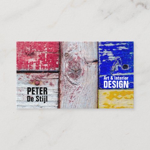 Funny Neoplasticism art style customizable Business Card