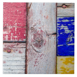 Funny Neoplasticism wooden art style Ceramic Tile