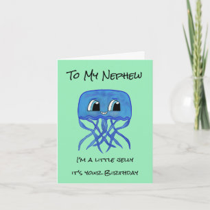 Funny Nephew Birthday Card - Jellyfish