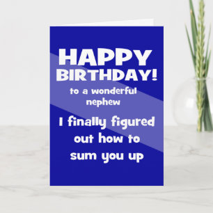 funny nephew happy birthday wish card