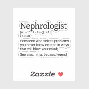 Funny Nephrologist Definition, Nephrologist Gift Sticker