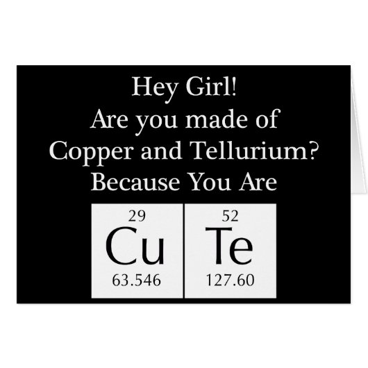 Funny Nerd Chat Up Line Cards (Front Horizontal)