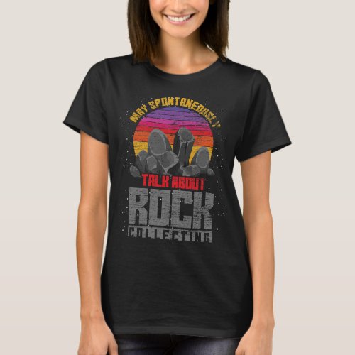 Funny Nerd Geologist Gift Retro Rock Collection Ge T_Shirt