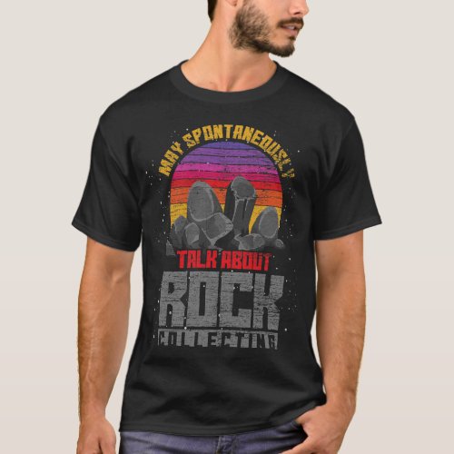 Funny Nerd Geologist Gift Retro Rock Collection Ge T_Shirt