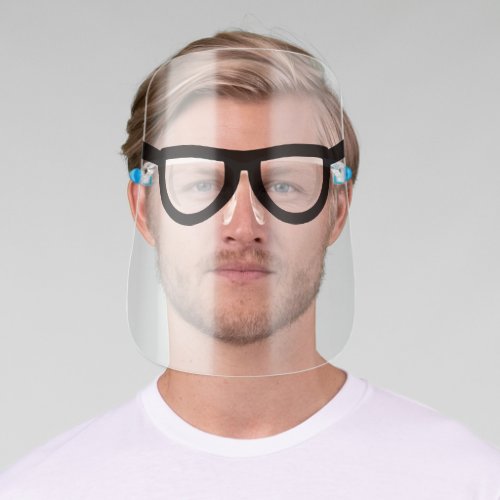 Funny Nerd Glasses Sunglasses Hipster Face Shield