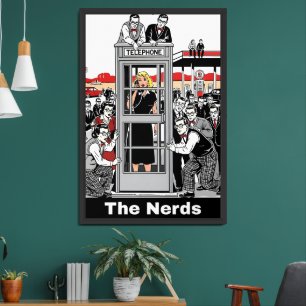 Funny Nerd Horror Film Spoof Framed Art