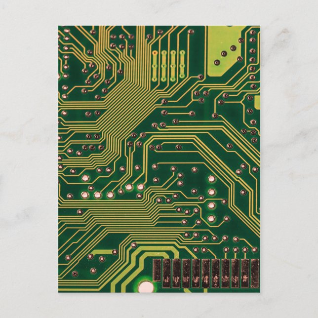 Funny Nerdy Computer Motherboard Postcard (Front)
