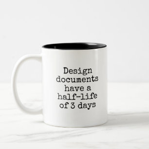 Funny Nerdy Design Document Office Two-Tone Coffee Mug