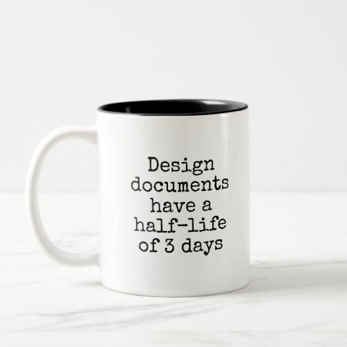 Funny Nerdy Design Document Office Two_Tone Coffee Mug