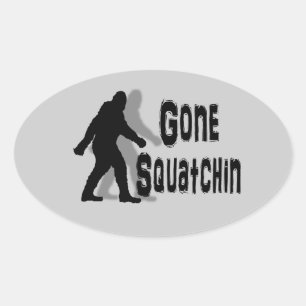 funny nerdy geek big foot sasquatch oval sticker
