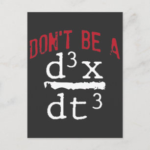 Funny Nerdy Math Physics Joke Geek mathematics Postcard