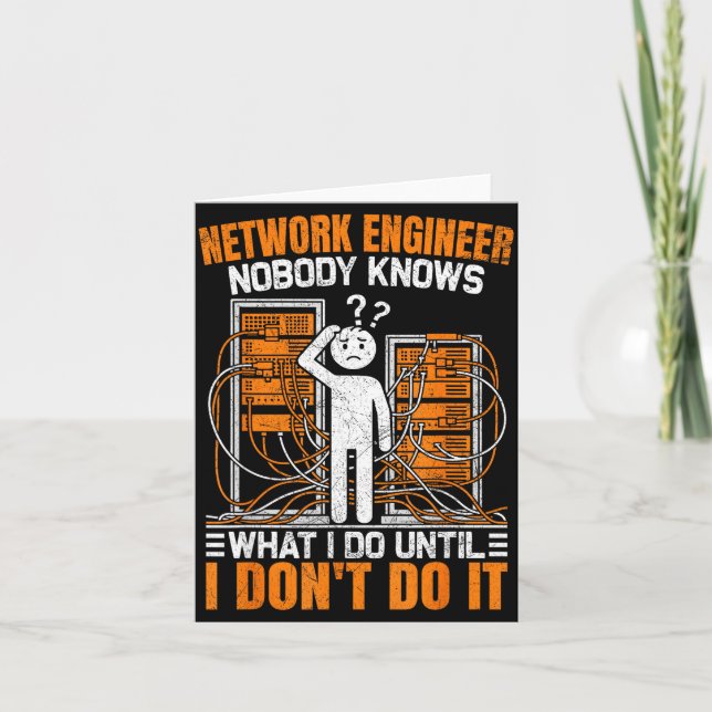 Funny Network Engineer Design For Men Network Engi Card (Front)