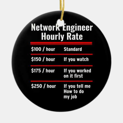 Funny Network Engineer Graphic Information Ceramic Ornament