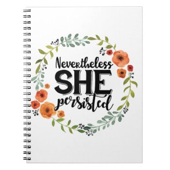 Funny Nevertheless She Persisted Cute Vintage Meme Notebook by CrazyFunnyStuff at Zazzle