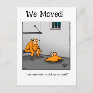 Funny New Address Announcement Postcard