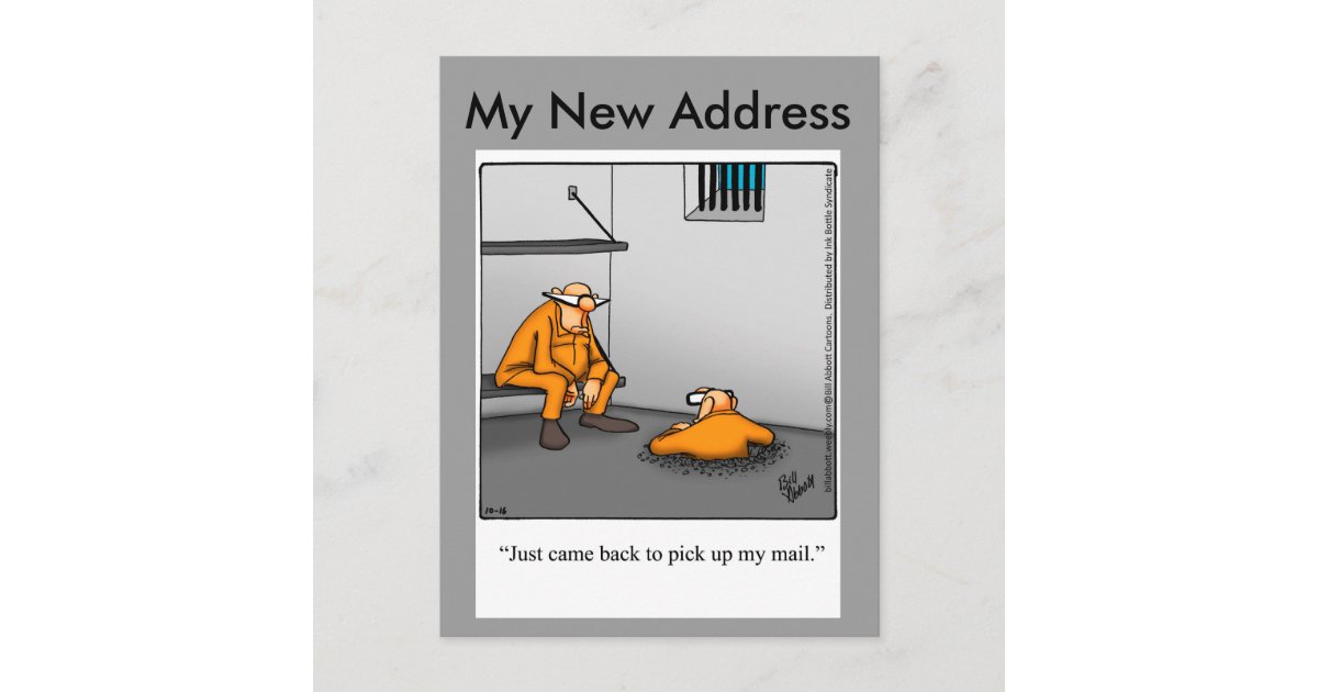 Funny New Address Announcement Postcard | Zazzle