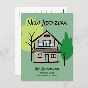 Funny New Address Moving Announcement Postcard