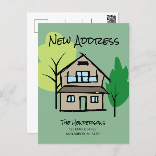  Funny New Address Moving Announcement Postcard