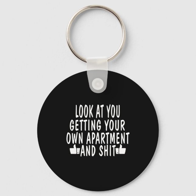 Funny New Apartment House Warming Gift  Keychain (Front)