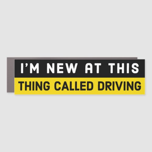 Funny New at This Thing Called Driving Student  Car Magnet
